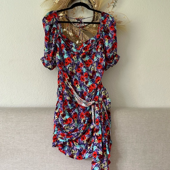 For Love & Lemons Chiara Puff Sleeve Floral Mini Dress - Picture 5 of 15